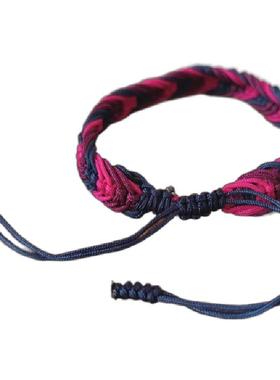 彩色玉线手工编织手链手绳情侣