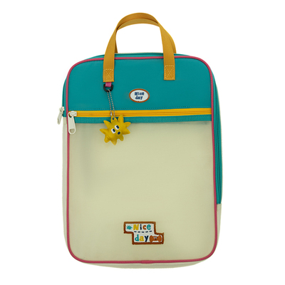 若素良品透明大容量手提文件包袋