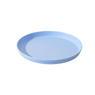 圆形托盘彩色马卡龙塑料托盘创意摆件底座底托花盆防漏塑料接水盘