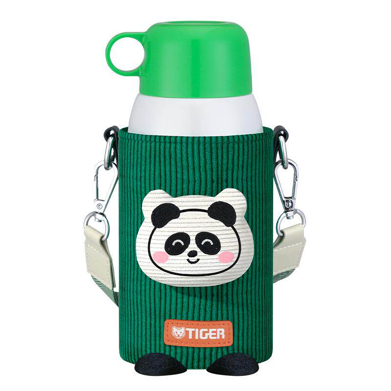tiger虎牌儿童保温杯便携可爱卡通316L不锈钢双杯盖吸管水杯600ml