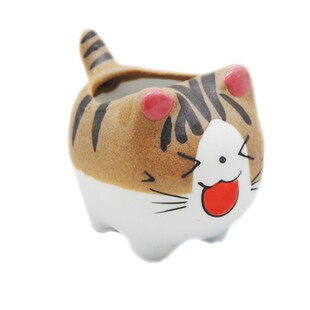 【小猫】特卖多肉植物花盆陶瓷花插办公室摆件创意花瓶装饰品可爱