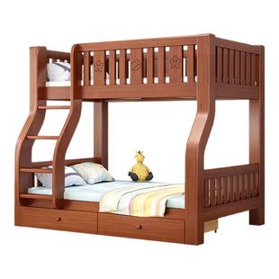 全实木两层上下床双层床小户型儿童床高低床子母床大人上下铺木床