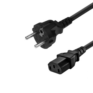 欧标欧规电源线欧标插头转C13品字尾左弯右弯电源线欧盟VDE认证