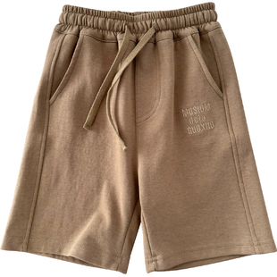 洋气百搭 男童纯棉梭织运动短裤~中大童休闲五分裤夏季儿童沙滩裤