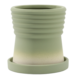 素烧陶土白陶花盆渐变色工艺陶瓷器透气阳台家用大号绿植盆栽多肉