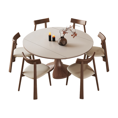 可伸缩折叠方圆两用餐桌椅组合