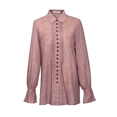 D-HARRY/迪哈利粉色炒色长袖衬衫