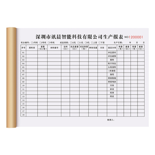 【报表定制】表格记账本登记本明细表盘点表记录表公司销售生产日报表工厂日产量统计表车间QC巡查检验报告单