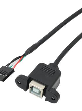 杜邦主板5针转USB-B母转接线带螺丝孔主板5Pin转打印口母带耳朵