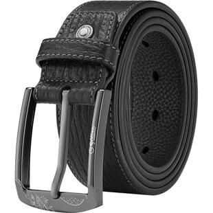 金利来皮带男真皮青年属龙针扣腰带个性气质牛皮裤带新年礼盒