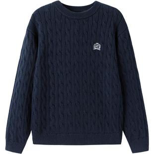 巴拉巴拉儿童针织衫男童女童纯棉毛衣秋冬季新款亲子装宝宝上衣厚