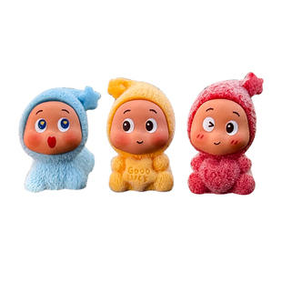 2025可爱卡通植绒星星人汽车摆件桌面中控台装饰车内车窗治愈饰品