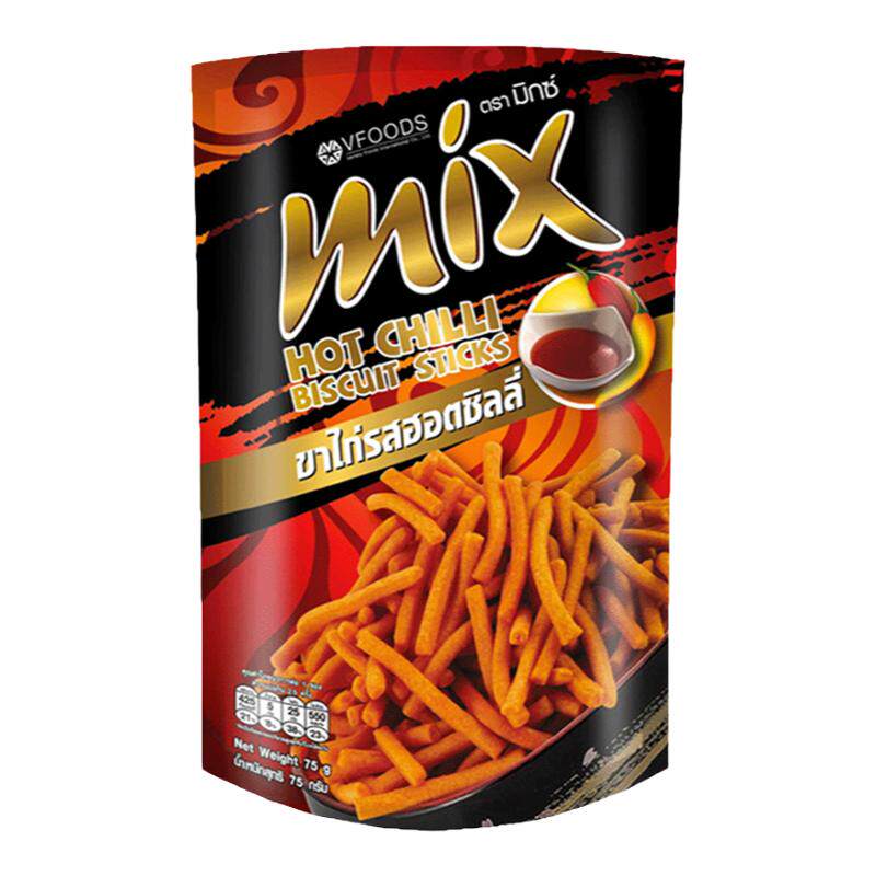 VFOODS MIX泰国进口脆脆条原味香辣鸡味75g/袋膨化咪咪虾条小零食