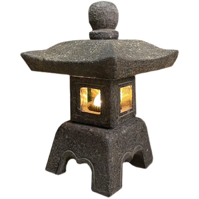 庭院石灯日式石灯笼青石仿古头灯