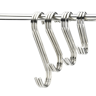 不锈钢S型挂勾多功能s勾挂腊肉钩厨房浴室宿舍s钩子学生课桌挂钩