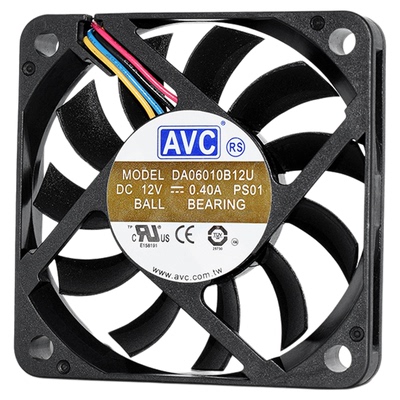 AVC6010双滚珠12V机箱PWM风扇6CM