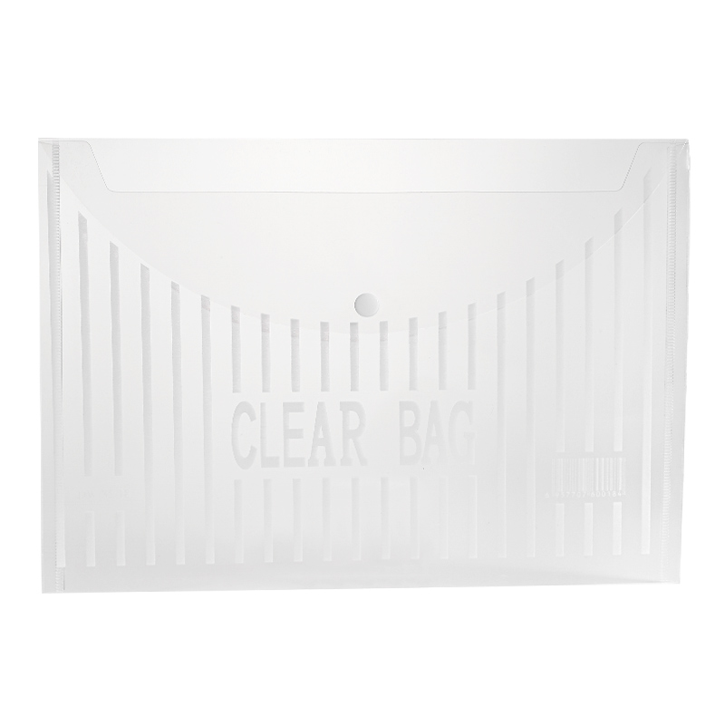 三年二班透明按扣文件袋学生大容量试卷收纳袋资料袋办公文件夹