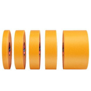 黄色和纸胶带美纹纸美术生专用绘画手撕无痕不渗透高粘度汽车喷漆施工装修遮蔽分色纸外墙真石漆美缝整箱批发