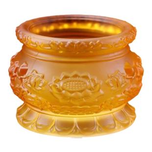 秦歌琉璃香炉家用室内供佛浮雕莲花香炉供竹签香立香炉檀香炉上香