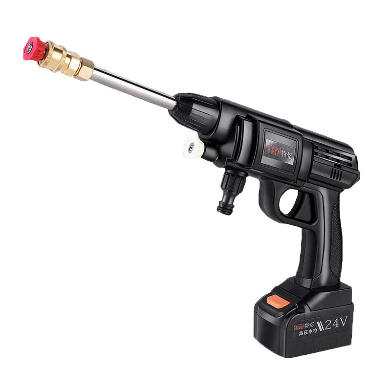 无线洗车神器高压水枪充电式12V24V锂电池洗车机家用电动水泵喷枪