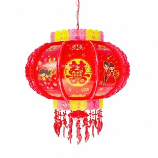 新款喜字结婚流水走马灯七彩旋转灯笼插电户外大门室内阳台装饰灯