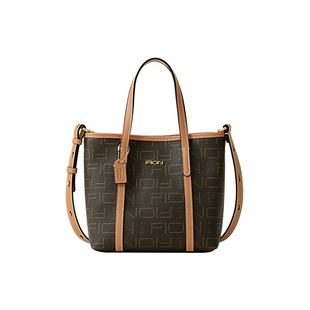 Fion/菲安妮女包托特包2026新款老花菜篮子包通勤单肩斜挎手提包