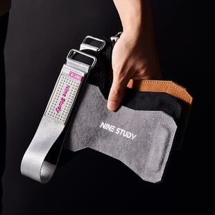 举重单杠牛皮护手掌男女助力手套健身带握力护腕辅助引体向上拉硬