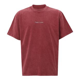 ZOZO FOREST“FingersCrossed”万事顺意水洗做旧厚浆工艺短袖T恤