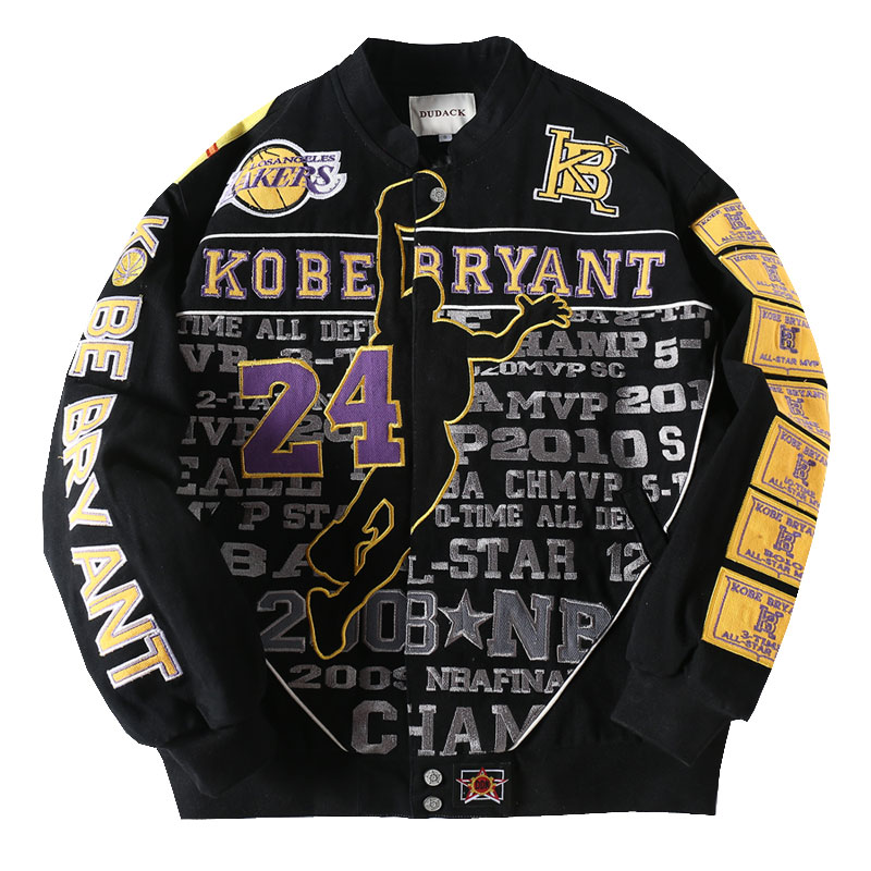 杜戴克KOBE科比男女潮牌宽松棒球服秋冬新款加厚加绒夹克潮流外套