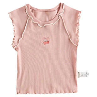 【新品】Oak Family女童圆领T恤短袖莫代尔纯色糖果色打底上衣