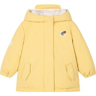 笛莎官方童装女童羽绒服冬季新款大童女孩儿童工装风三防羽绒外套
