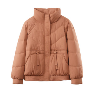 雅鹿正品新款纯色显瘦时尚羽绒服女款超保暖立领轻薄短款修身外套