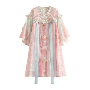 汉服女童2026春秋款国风襦裙仙气飘逸公主连衣裙儿童古装表演唐装