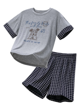 可外穿女童莫代尔睡衣母女家居服
