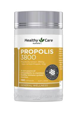 HealthyCare澳洲进口天然黑蜂胶高含量中老年强抵抗3800mg*100粒