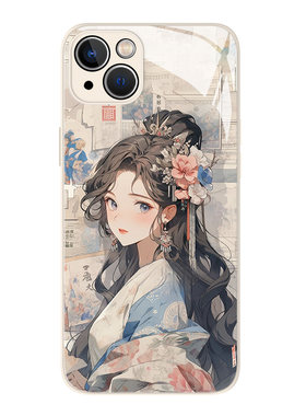 古风美少女手机壳适用小米系列