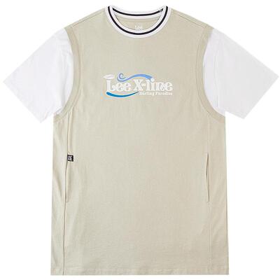 Lee假两件篮球式短袖连衣裙