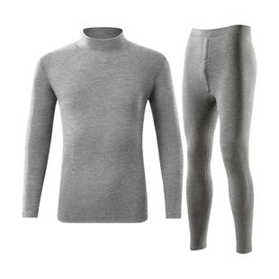 半高领桑蚕丝保暖内衣男士加绒加厚冬季德绒发热保暖衣秋衣女套装