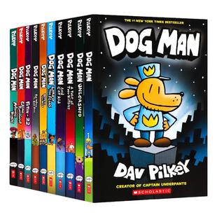 Dog Man 神探狗狗英文版 dogman12册全套英文原版章节桥梁书儿童幽默英语漫画Scholastic平装精装 Captainunderpants 内裤超人