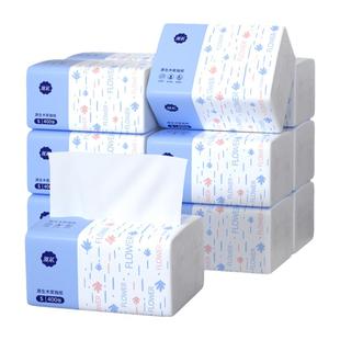 漫花400张抽纸60包整箱批餐巾纸家用实惠装卫生面巾纸抽纸巾