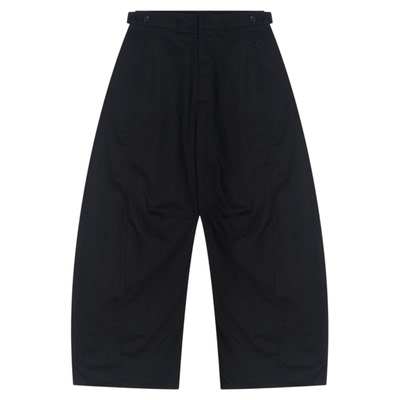 Heatherich休闲裤女2026春季新款宽松纯色廓形弯刀裤575276