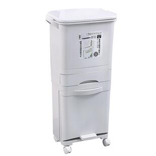 厨房垃圾桶家用带盖2026新款大容量双层厨余干湿分离分类日式专用