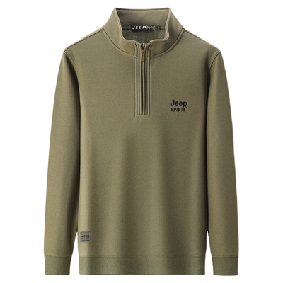 2025新款男士半拉链立领卫衣