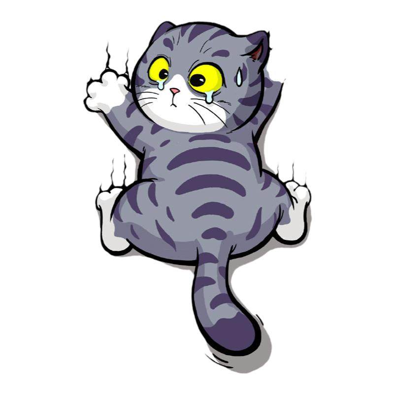招吉猫汽车贴纸个性创意搞笑猫咪车贴划痕贴纸电动摩托车装饰贴画