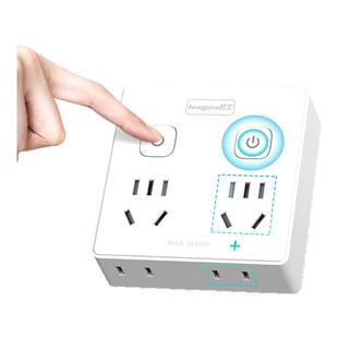 良工插座插头86型转换器多孔一转多电源扩展多功能插线板面板插排