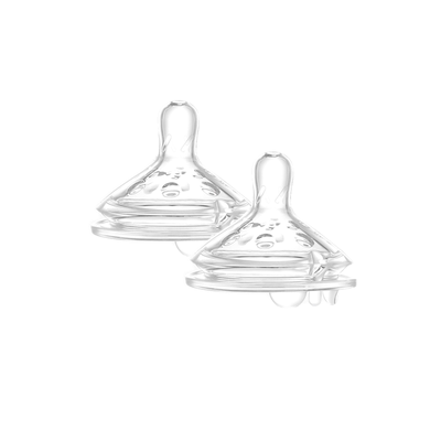 2个装babycare奶嘴婴儿宝宝bbc奶瓶十字孔硅胶鸭嘴大口吸管配件