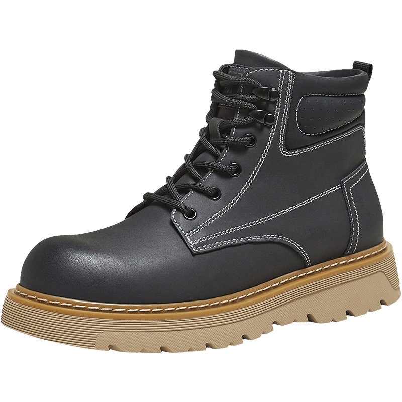 TATA他她男鞋工装鞋户外休闲鞋加绒保暖低帮马丁靴2025冬VPK01DD5