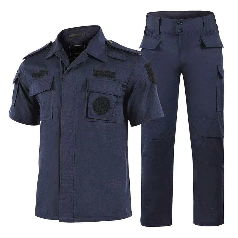 夏季男保安网格作训执勤服套装