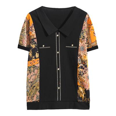 端庄大气妈妈纯棉有领短袖t恤夏