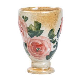 咖啡杯复古家用陶瓷粗陶景德镇茶杯酒杯高颜值高脚杯特色个性水杯